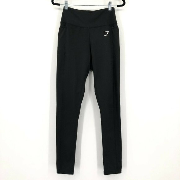 Gymshark Pants - Gymshark Dreamy Sculpture Side Pockets Athletic Yoga Leggings Black Womens S
